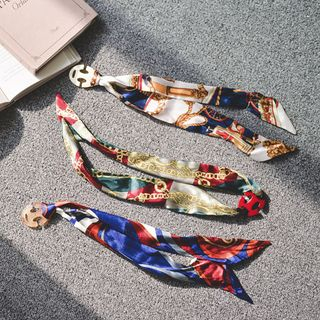 JUSTONE Buckled Satin Twilly Scarf