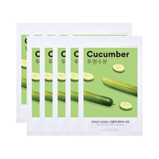 Missha - Airy Fit Sheet Mask Bundle Set - 12 Types Cucumber