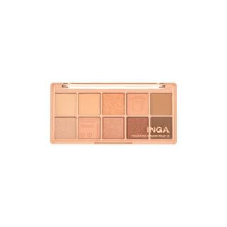 INGA - Mood Eyes Shadow Palette - 3 Types Coral Baking