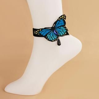 Fit-to-Kill Butterfly Foot Chain  Blue - One Size
