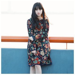 YR Fashion Long-Sleeve Floral Dress