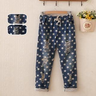 P.E.I. Girl Drawstring Stars Jeans