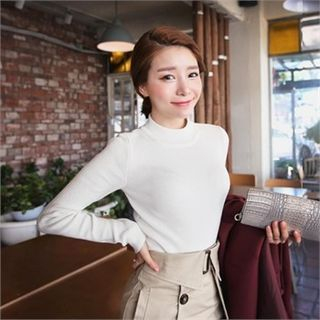 QNIGIRLS Long-Sleeve Ribbed Knit Top