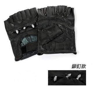 Faux-Leather Fingerless Gloves