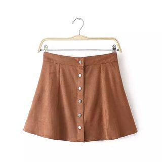 Chicsense Suede A-Line Skirt