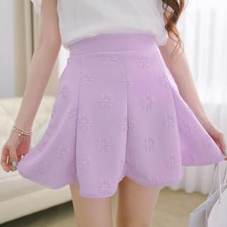 Tokyo Fashion Embossed A-Line Skirt