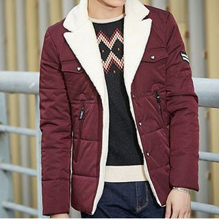 AOP Homme Fleece Collar Padded Jacket