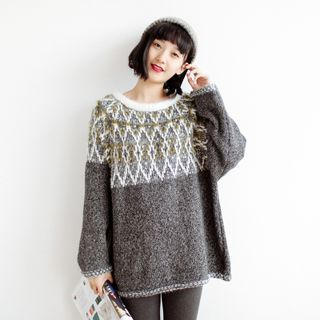 Forest Girl Patterned Sweater