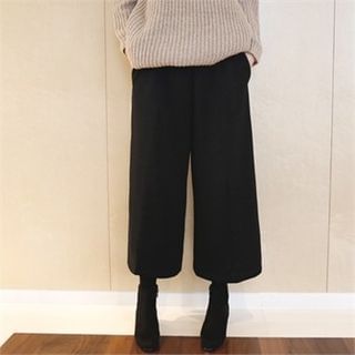 mayblue Faux-Fur Lined Wide-Leg Pants