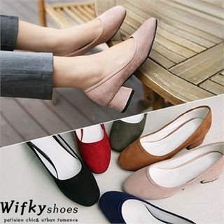 Wifky Faux-Suede Colored Pumps