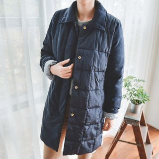 JUSTONE Snap-Button Asymmetric Padded Coat