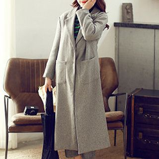 Queen Bee Notch Lapel Snap-Button Coat