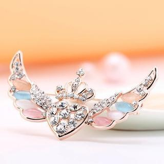 Trend Cool Jeweled Wing Brooch