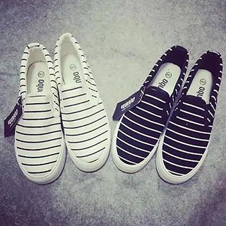 Zandy Shoes Striped Slip-Ons