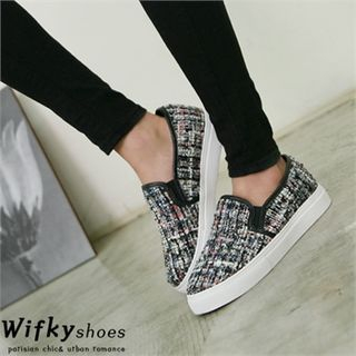 Wifky Tweed Slip-Ons