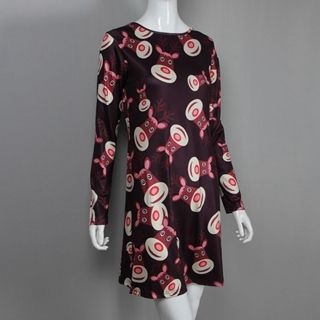Onayaya Long-Sleeve Printed Dress