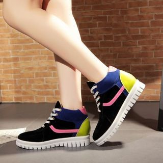 Pangmama Colour Block High-top Sneakers