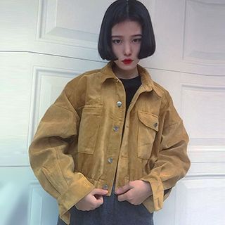 Eva Fashion Corduroy Cropped Jacket