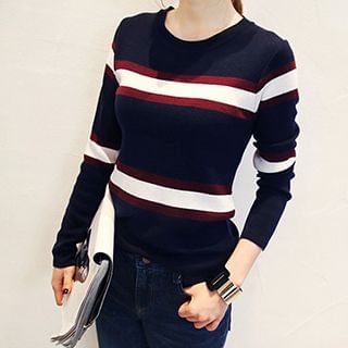 Queen Bee Striped Knit Pullover