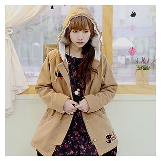 Sechuna Raglan-Sleeve Hooded Coat