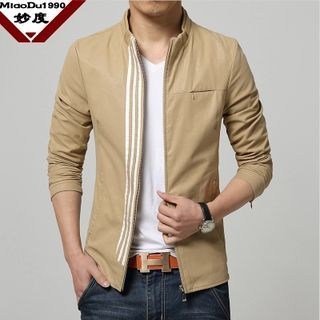 Bay Go Mall Faux Leather Zip Jacket