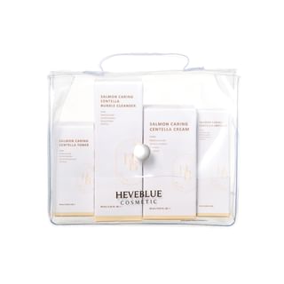 Heveblue - Salmon Caring Centella Special Travel Kit Bag Set 4 Pcs