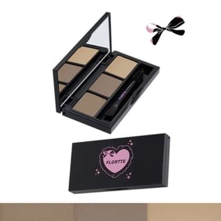 FLORTTE - No Worries Series Three-Color Eyebrow Powder - 2 Colors #01 Warm Brown - 4.2g