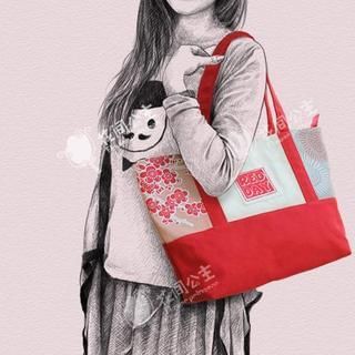 Flower Princess Printed Shoulder Bag Red - One Size