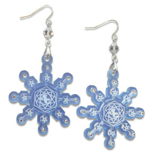 Sweet & Co. Sweet&Co. Blue Snow Flurry Swarovski Crystal Earrings