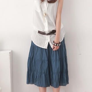 Tiered Long Skirt
