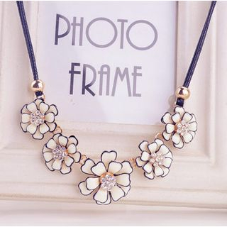 Best Jewellery Rhinestone Flower Necklace