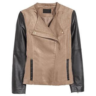 Obel Stand-Collar Two-Tone Jacket
