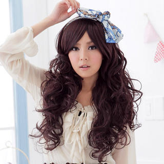 Clair Beauty Long Wigs - Wavy Coffee - One Size
