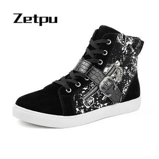 RON Print Buckled High-Top Sneakers