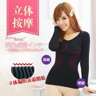 Feeling Touch Long Sleeves Shaping Top