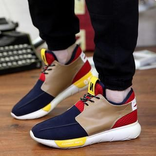Hipsteria Two-Tone Color-Block Sneakers