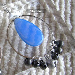 MyLittleThing Sky Blue Bird Circle Necklace