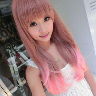 Clair Beauty Long Full Wig - Straight Pink Mix - One Size