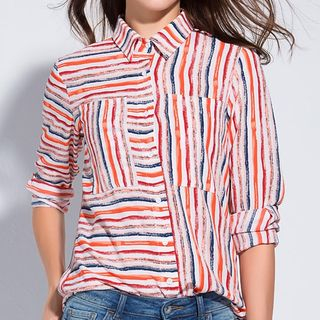 ISOL Long-Sleeved Striped Shirt