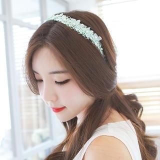 soo n soo Faux Pearl Laced Head Band