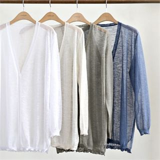 overlap V-Neck Knit Cardigan