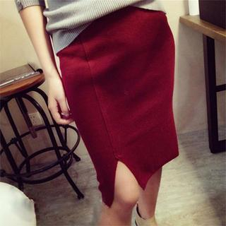 Clair Fashion Plain Maxi Knit Skirt