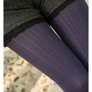 Little Flower Cable Knit Tights