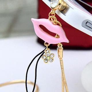 Fit-to-Kill Lip iPhone Earphone Plug Pink - One Size