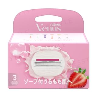 Gillette Japan - Venus Comfortglide Strawberry Field Razor For Moist Skin Body Blade Refill 3pcs