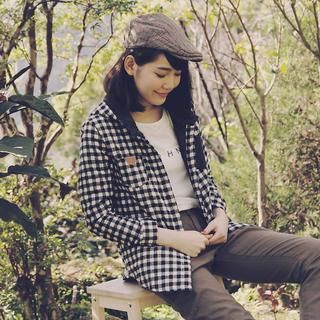 Tokyo Fashion Buttoned Check Hooded Jacket