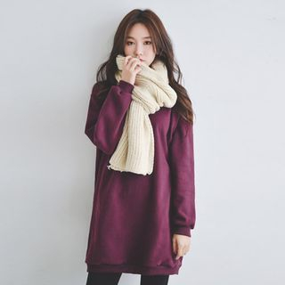 JUSTONE Brushed-Fleece Lined Mini Pullover Dress