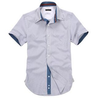 JVR Short-Sleeve Striped Shirt