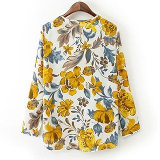 Fashion Street Long-Sleeve Floral Blouse