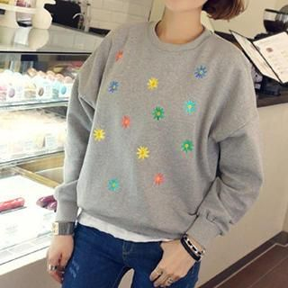 Lina Long Sleeved Embroidered Pullover